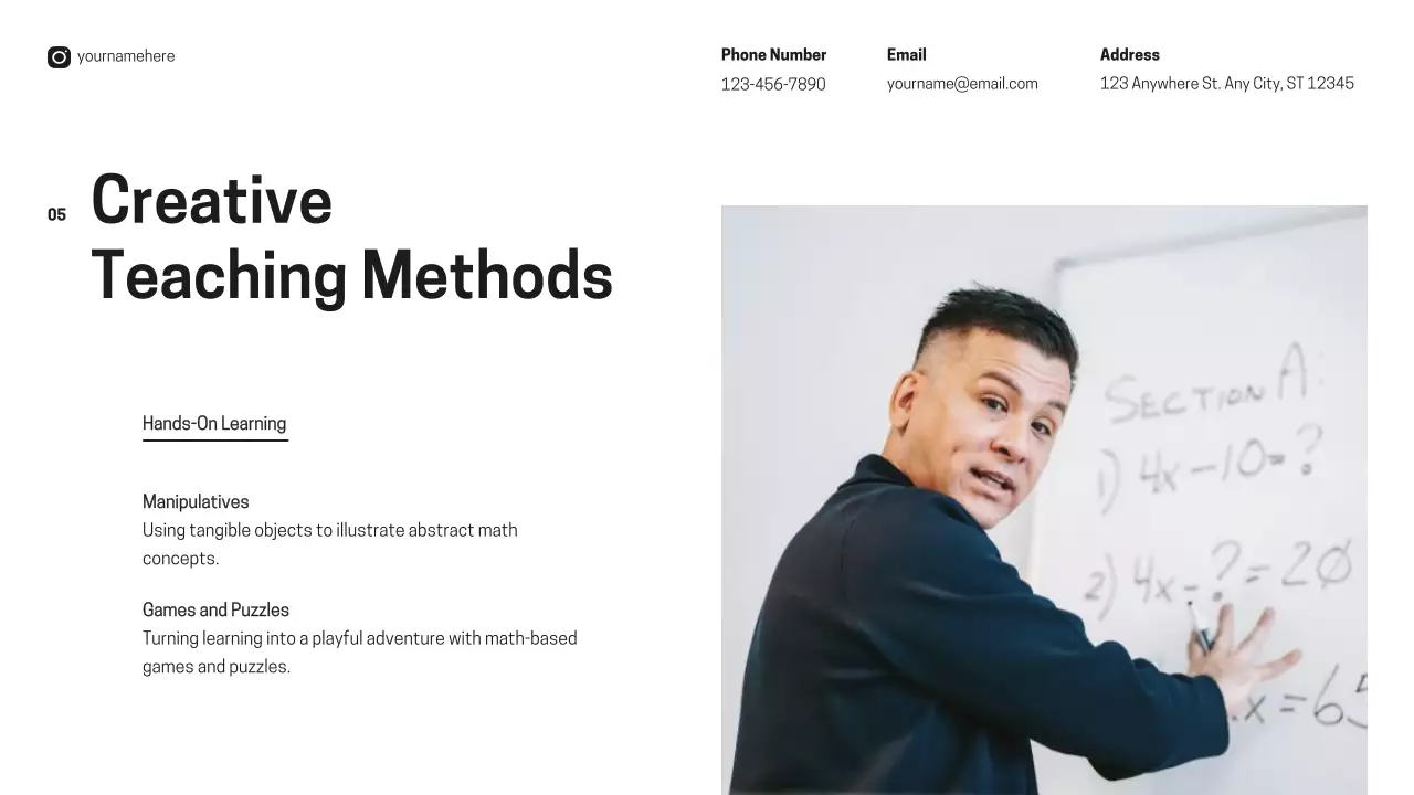 White Modern Math Promotion Presentation