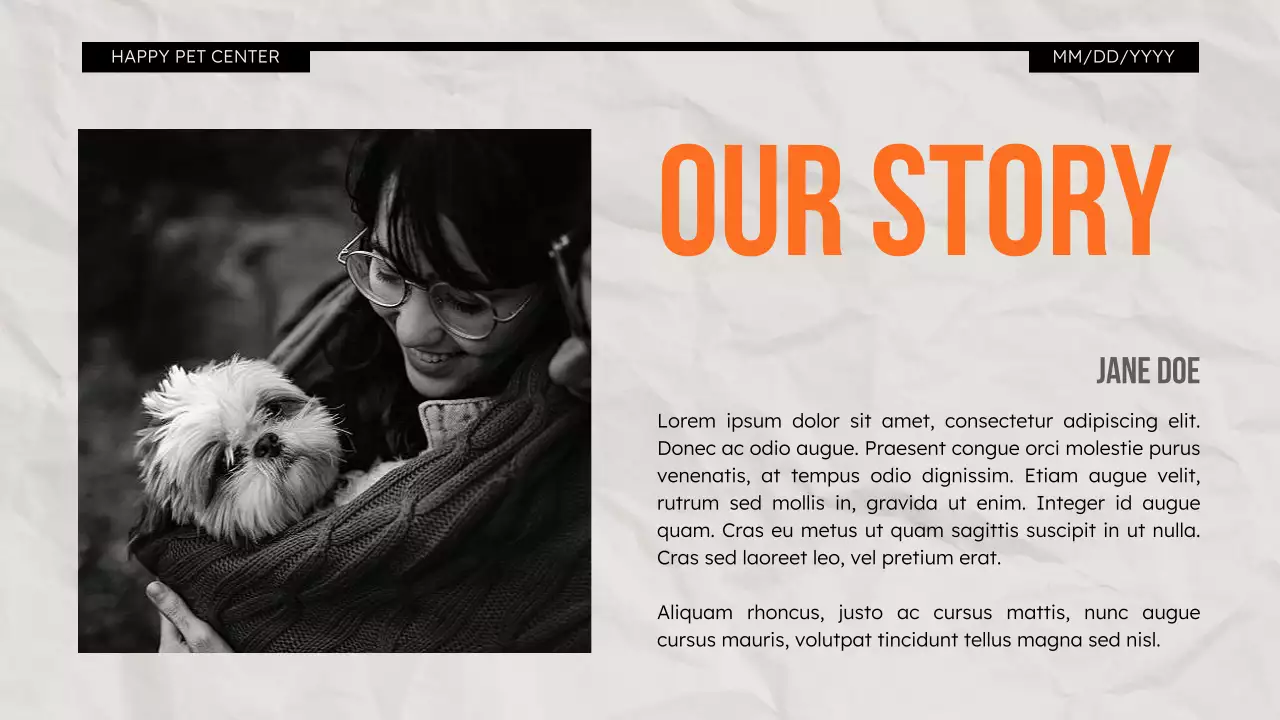 Orange Modern Pet Promotion Presentation