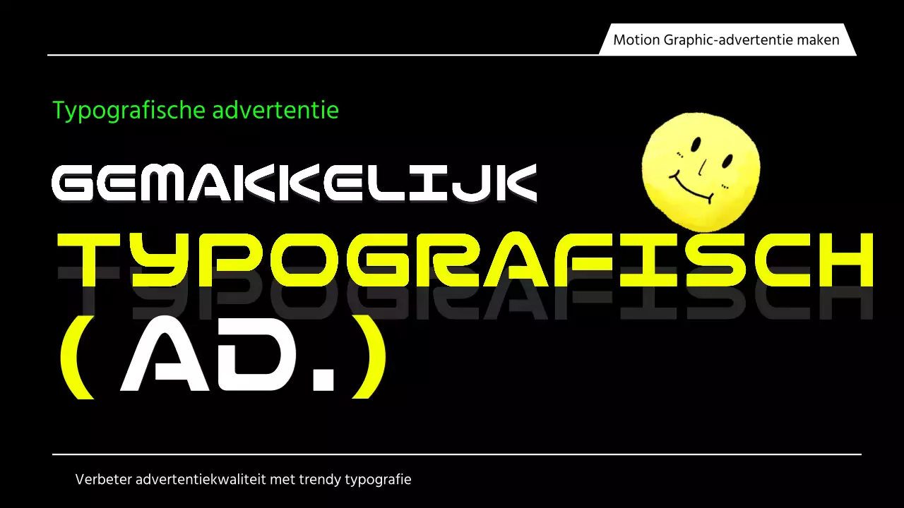 Promoot zwarte, kitscherige typografie