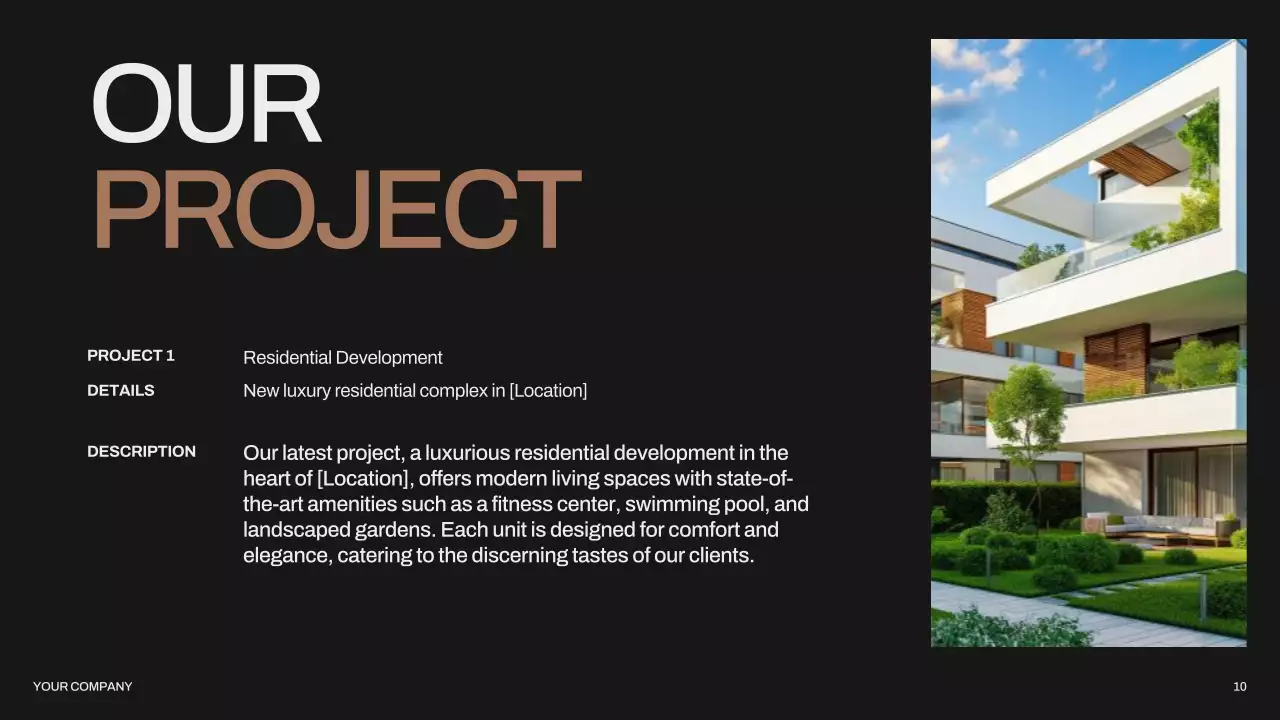 Black Modern Real Estate Agenda Presentation