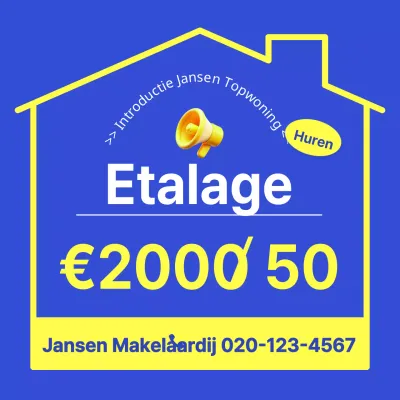 Eenvoudige eigendomsvermeldingen in geel en blauw