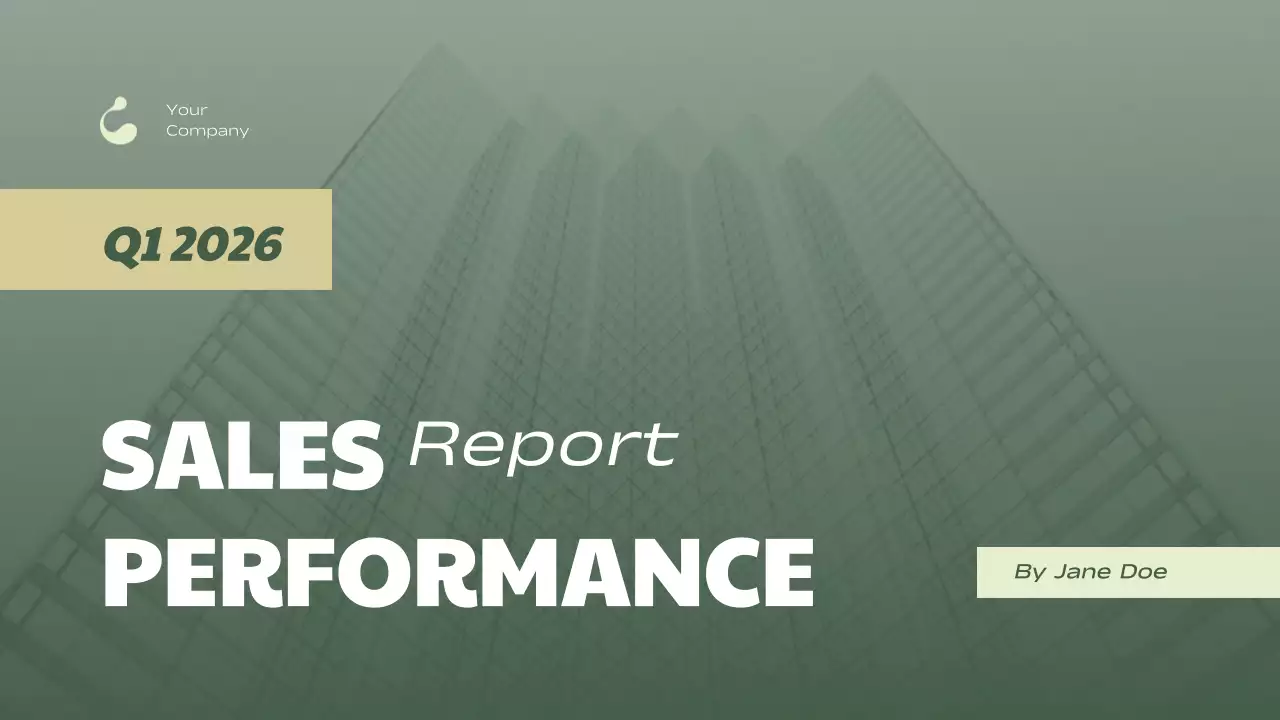 Green Modern Sales Report Presentation