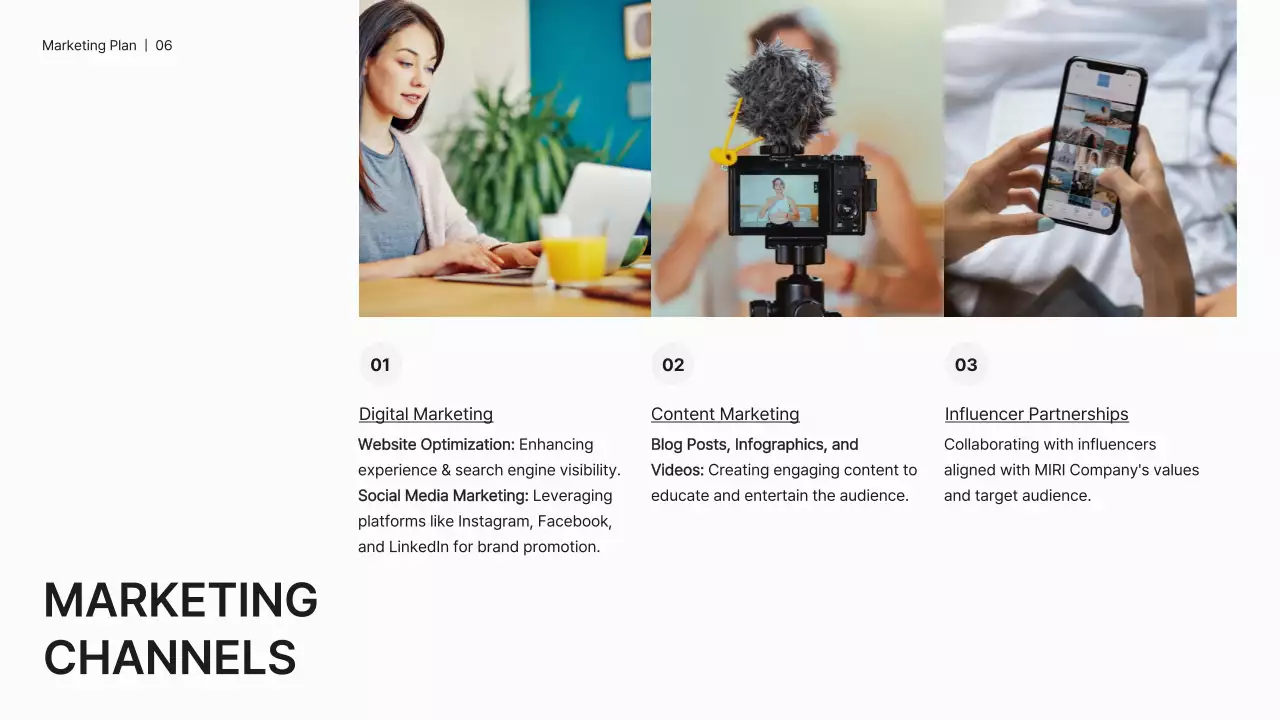 White Professional Marketing Plan Document Presentation