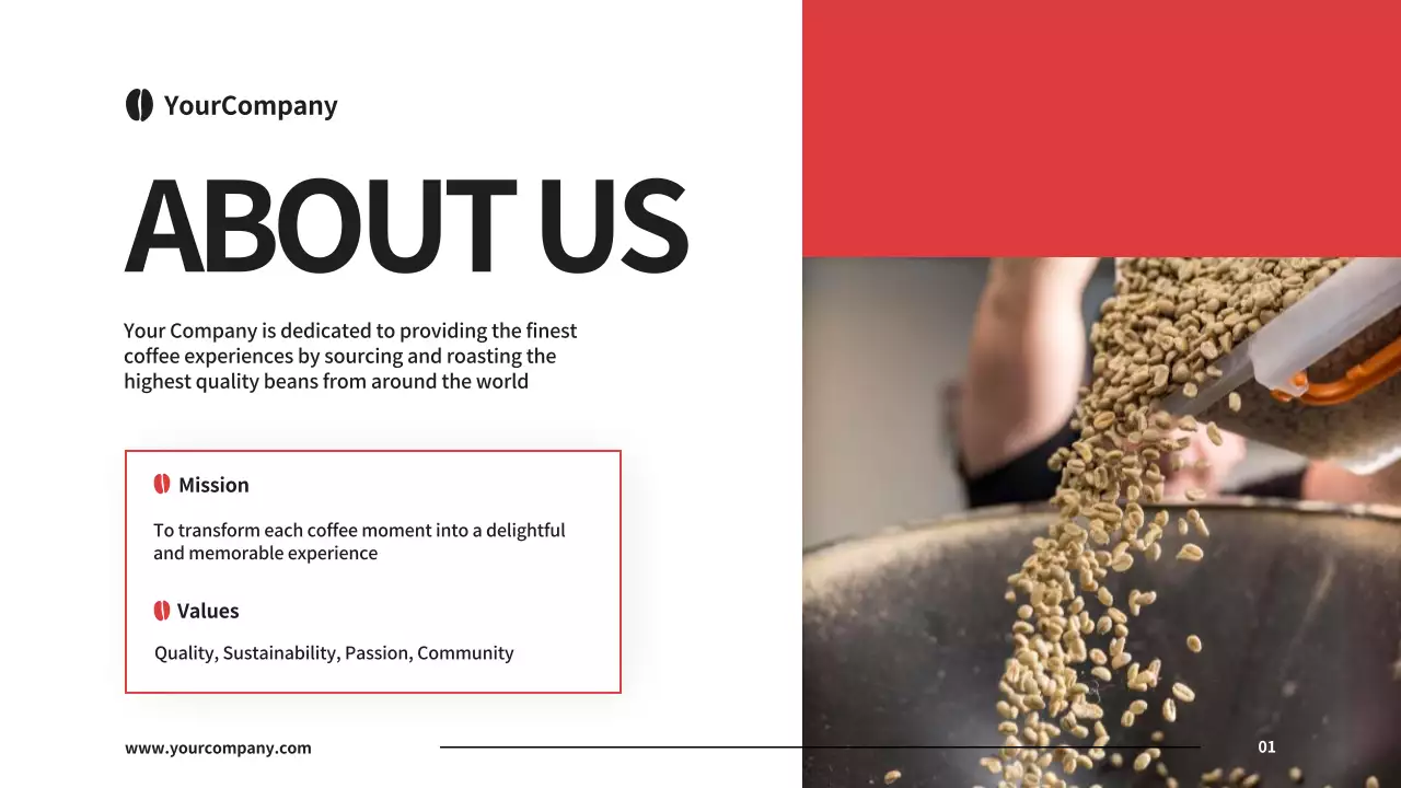 Red Modern Coffee Promotion Presentation