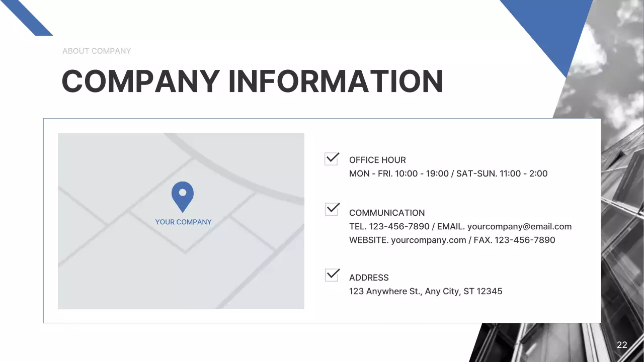 Blue Modern Company Report Presentation