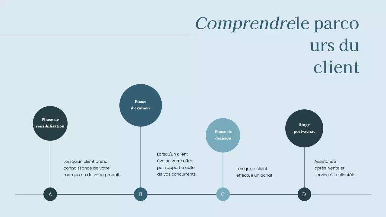 Stratégie d'analyse de l'expérience client Sky Blue Simple