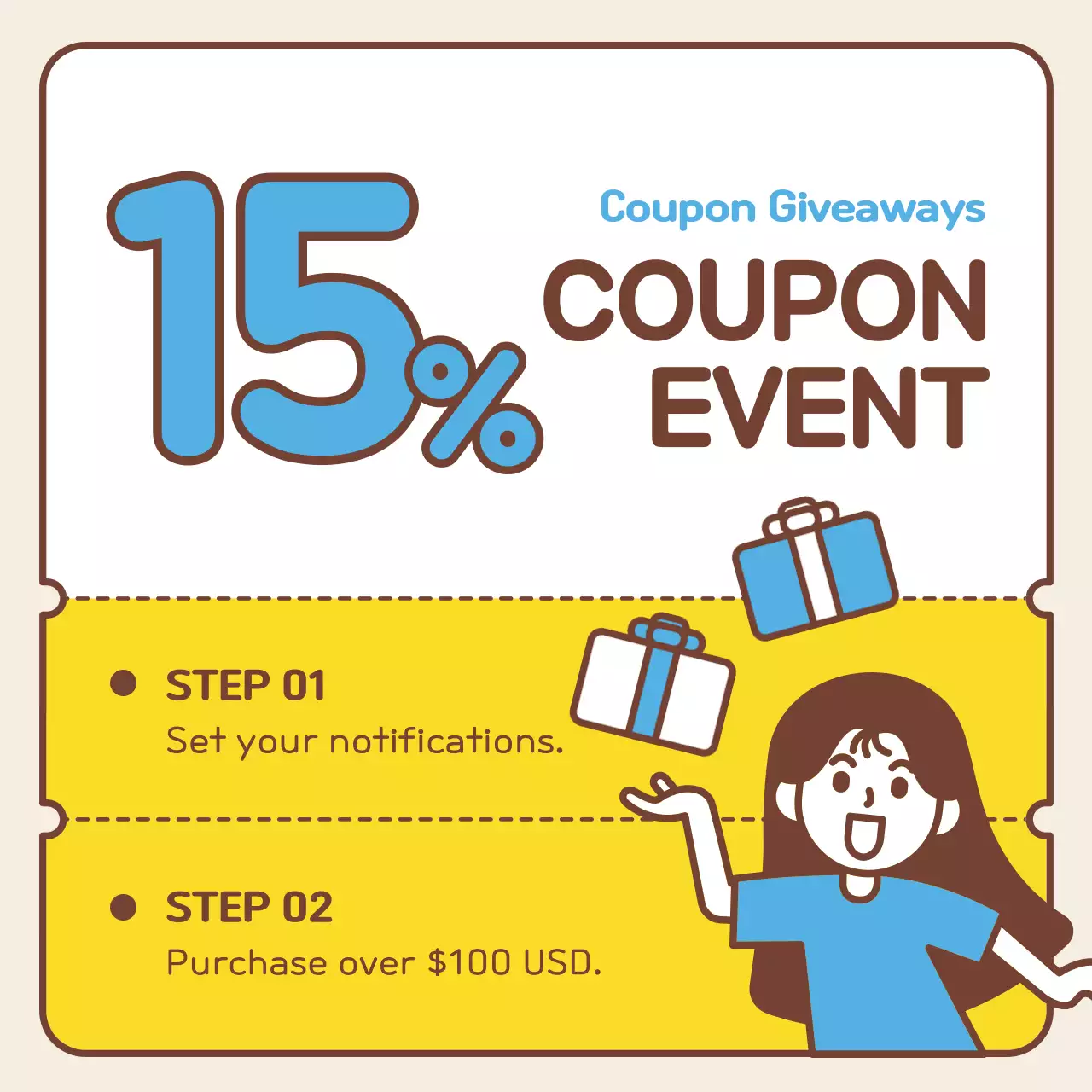 Beige Modern Shipping Promotion Instagram Carousel