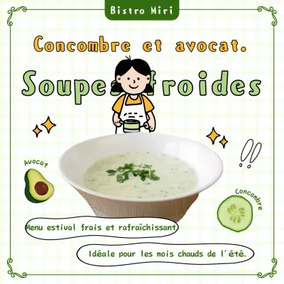 Promouvoir les plats de saison estivaux en chartreuse et en jaune.