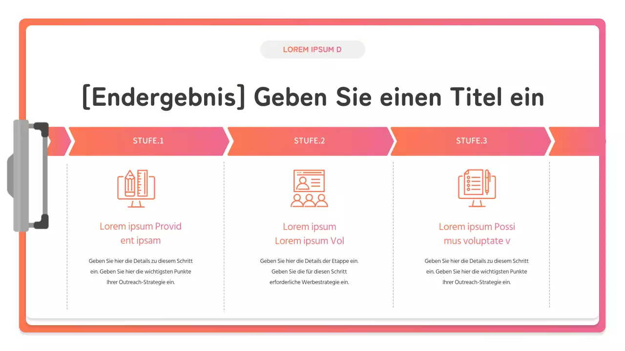 Wie man eine einfache Marketing-Fallstudie für eine Marke in Rosa und Orange erstellt