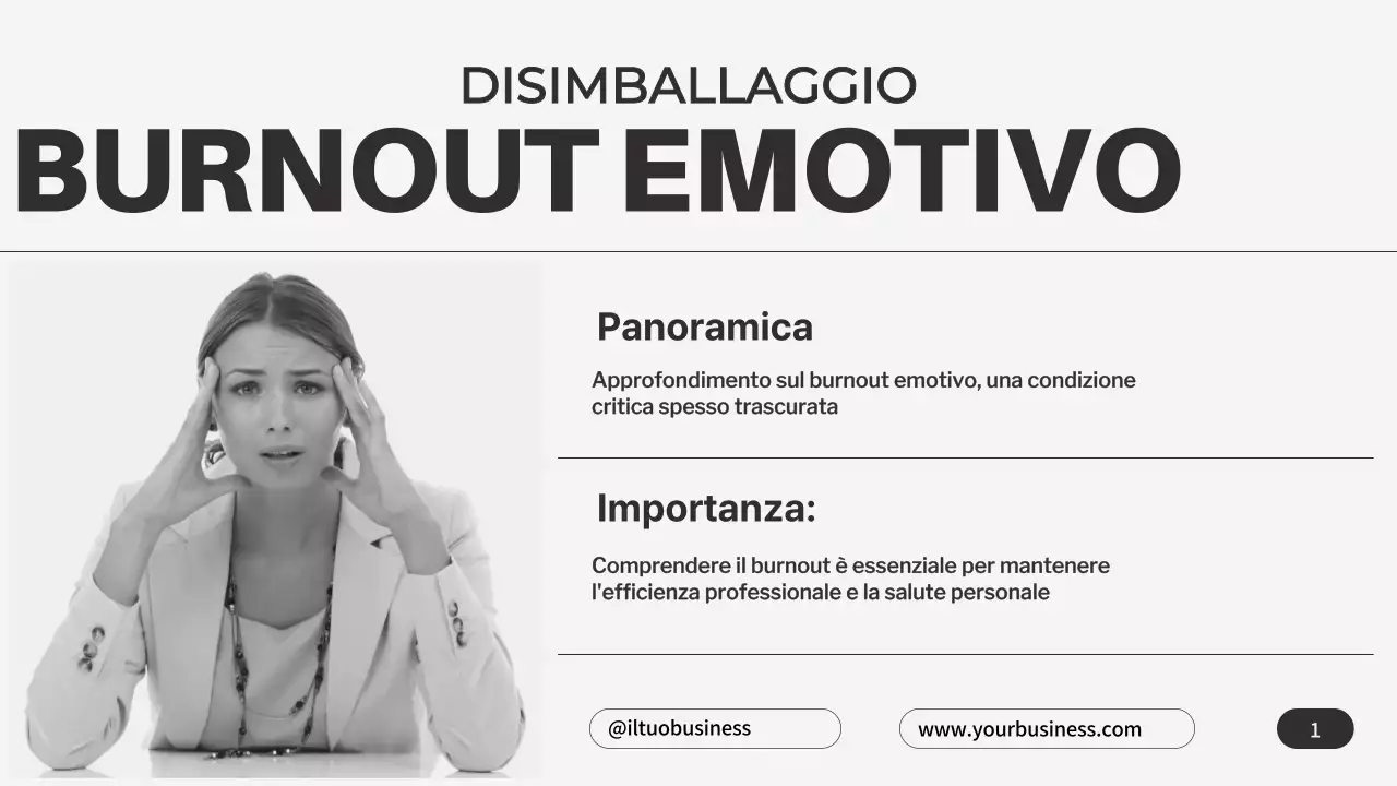 Grigio Nero Minimalista Consigli per il burnout emotivo