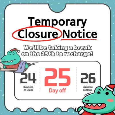 Mint Playful Closure Notice Social Media Post
