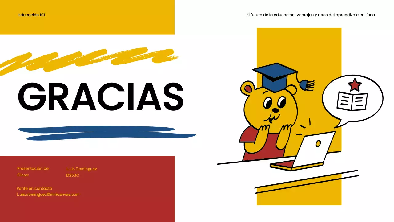 Azul y rojo Material didáctico sencillo en línea