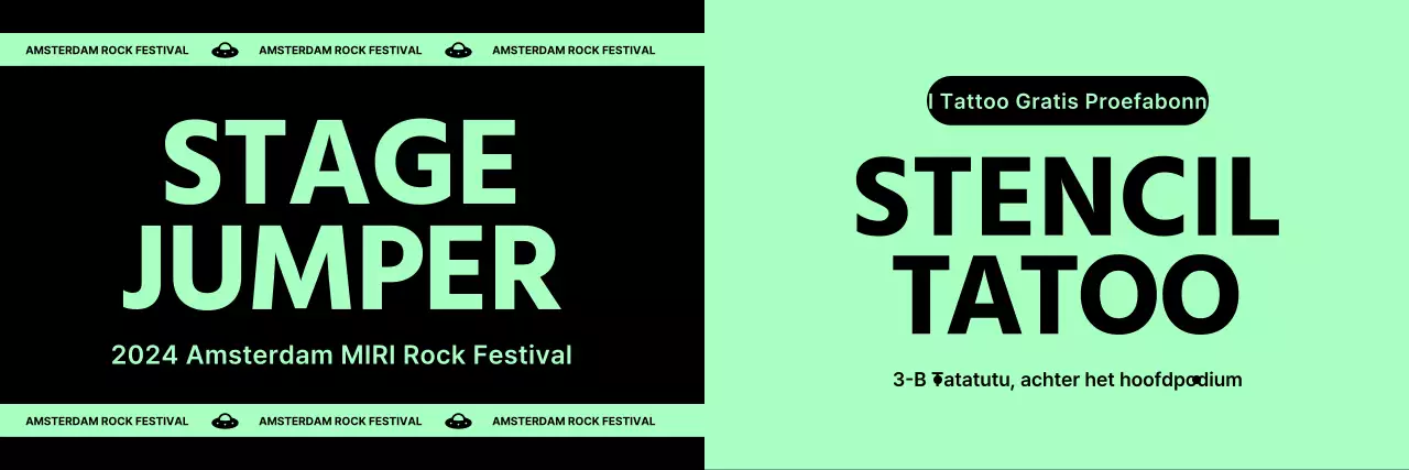 Festival conceptontwerp met zwart en pastelkleur in twee tinten