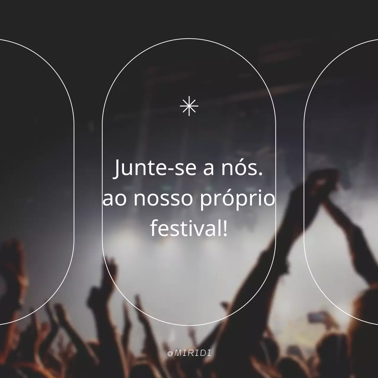 Um post sobre uma festa de festival de concertos na moda em azul-marinho e branco