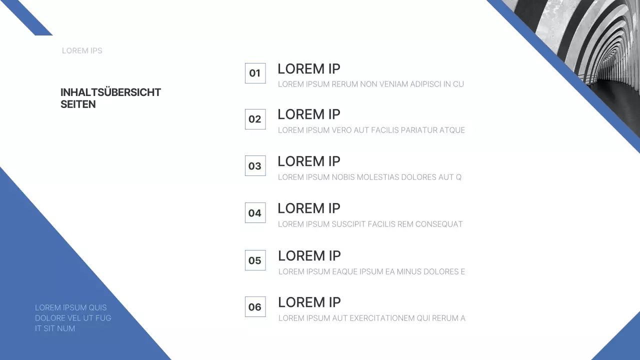 Ein einfacher Unternehmensbericht in Blau und Hellblau