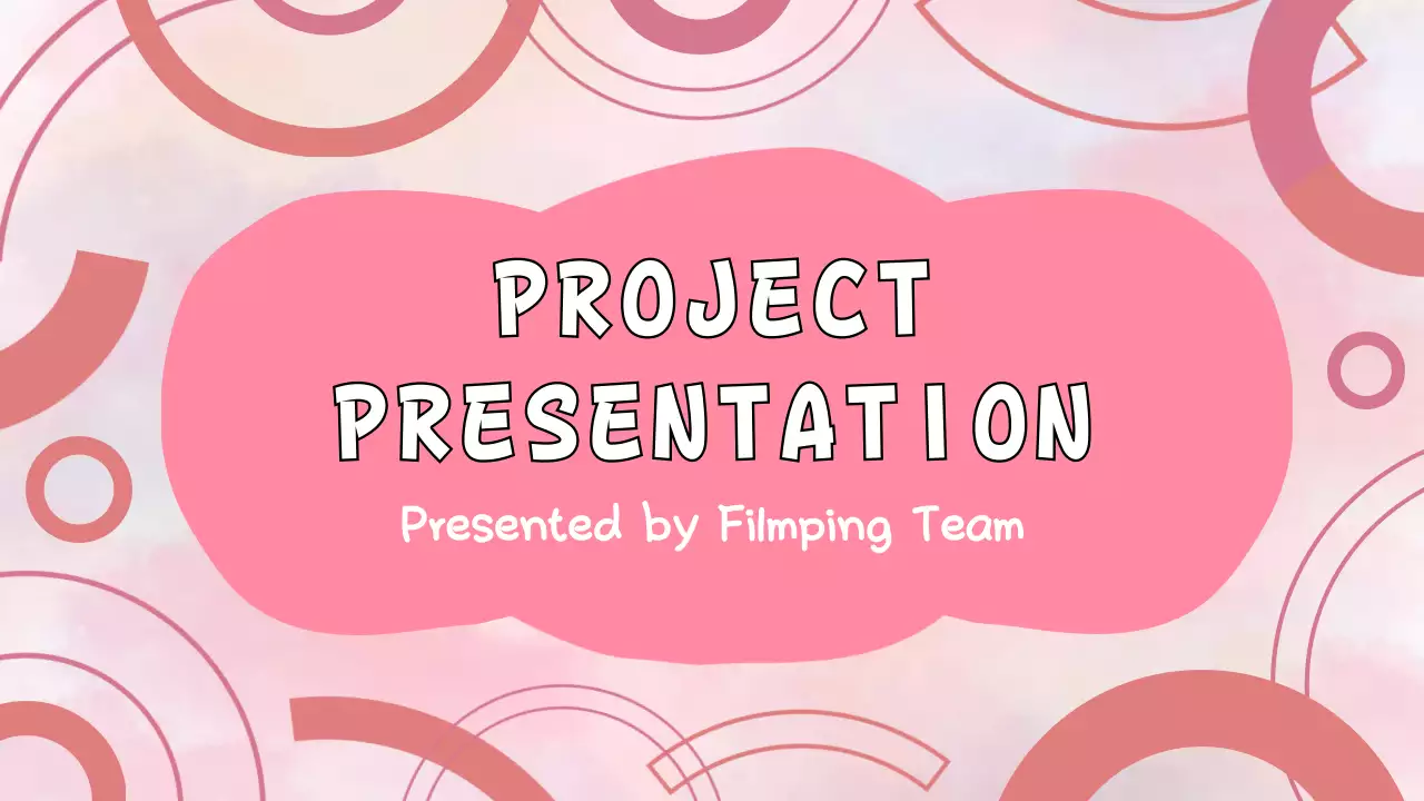 핑크와 파스텔의 귀여운 그룹 프로젝트 프레젠테이션