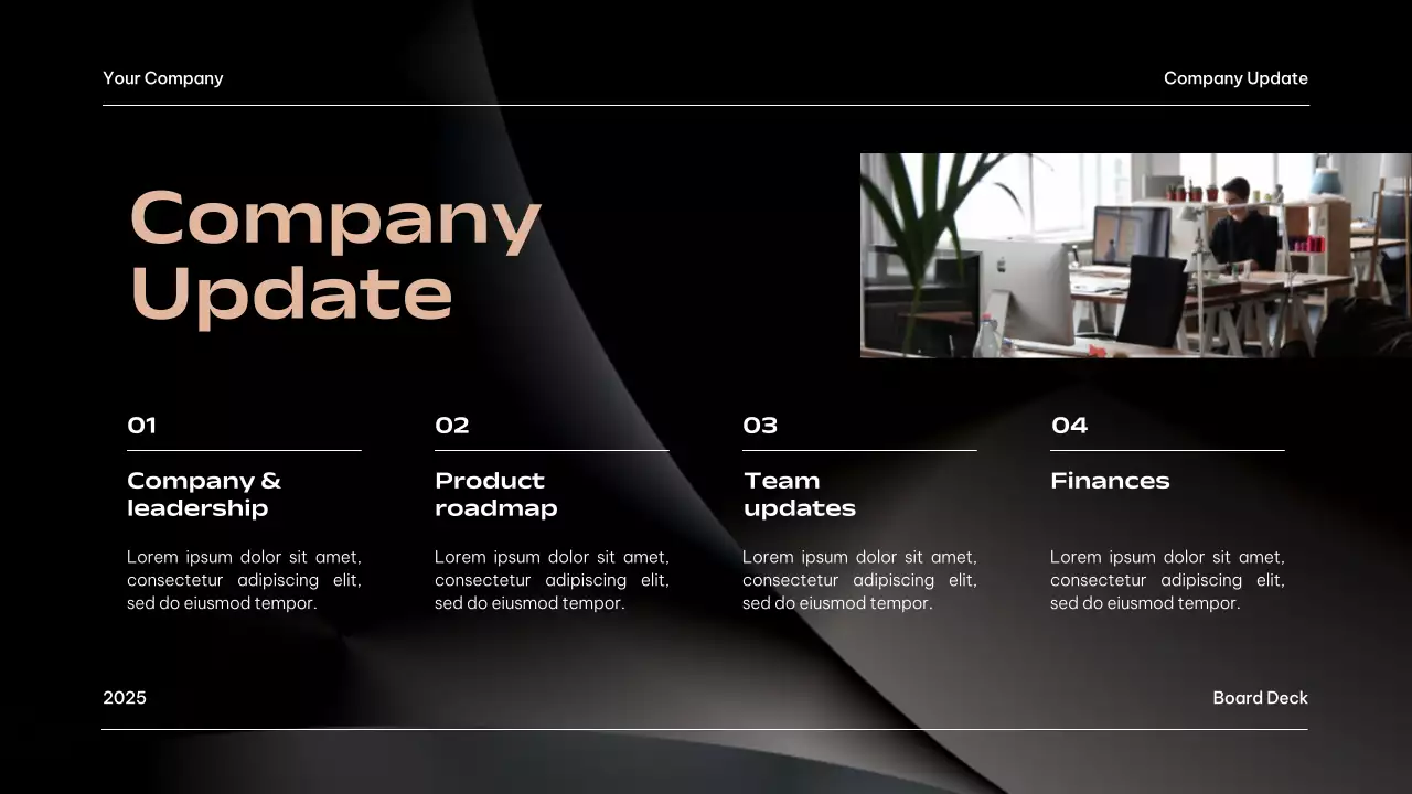 Black Modern Business Document Presentation