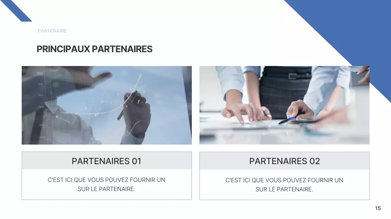 Un rapport d'entreprise simple en bleu et bleu clair