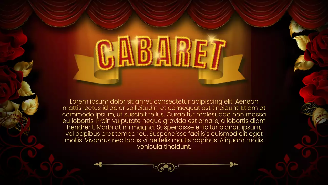 Red Vintage Cabaret Guide Presentation