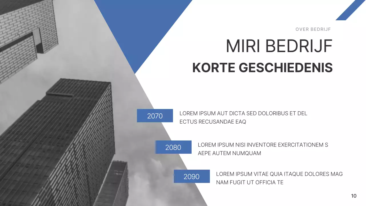 Een eenvoudig bedrijfsrapport in blauw en lichtblauw