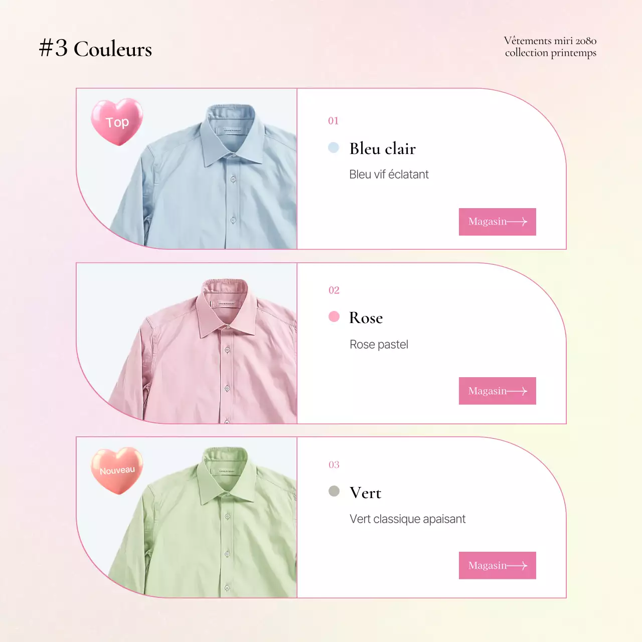 Promouvoir des descriptions de produits de mode kitsch en jaune et rose