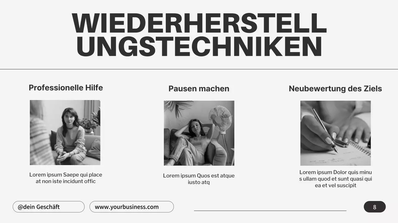 Grau Schwarz Minimalistisch Emotionales Burnout Tipps