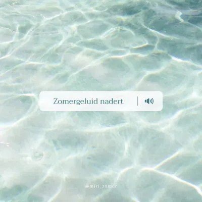 Eenvoudige zomerse strandherinneringspost in blauw en wit