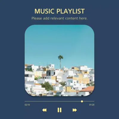 Basic Youth Music Playlist in Yellow and Blue post