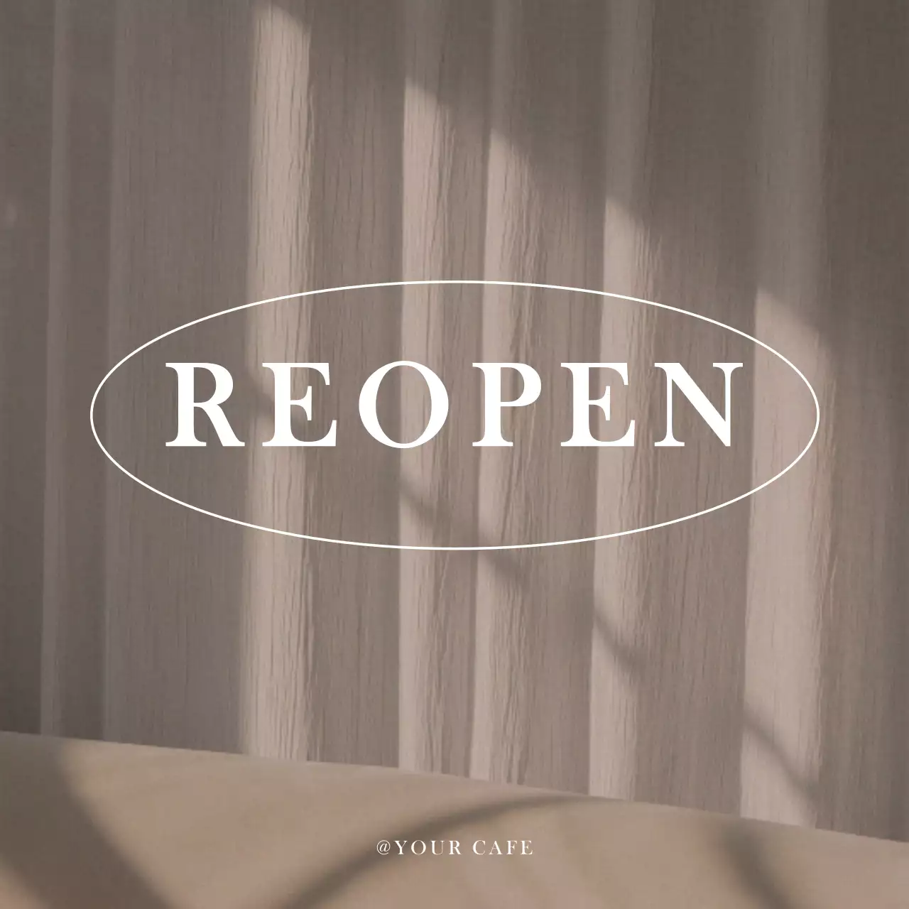 Promote a trendy open renewal in brown and white