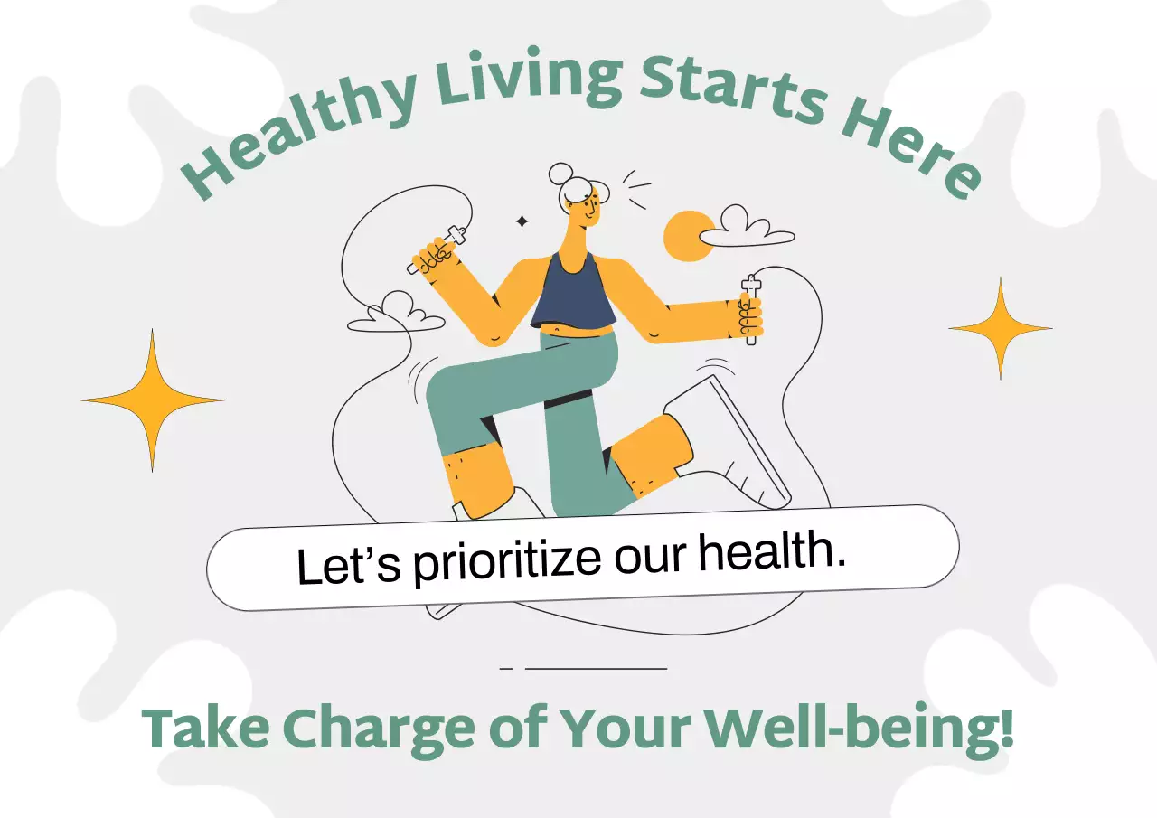 Green Modern Wellness Promotion Poster