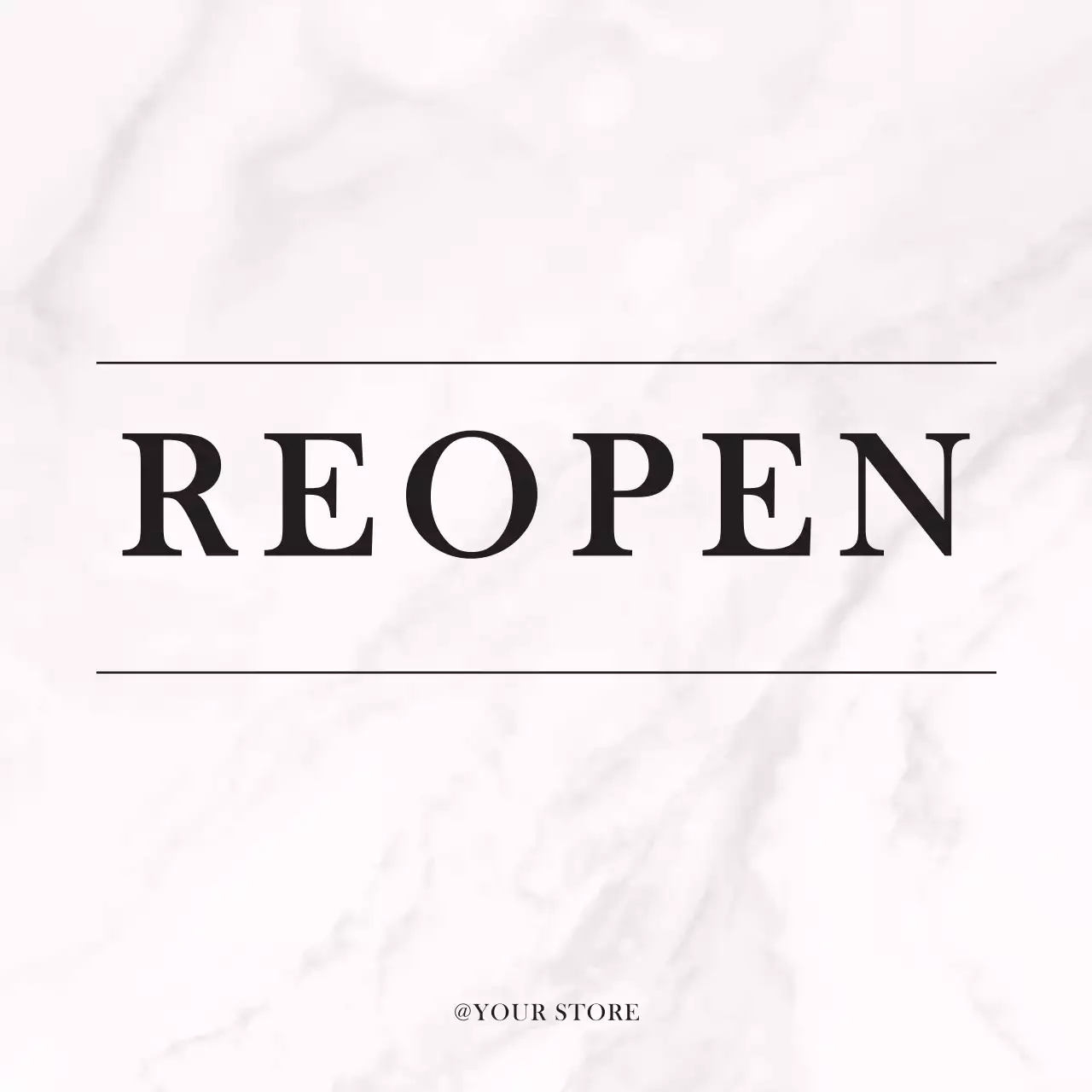 White Minimalist Store Announcement Social Media Post