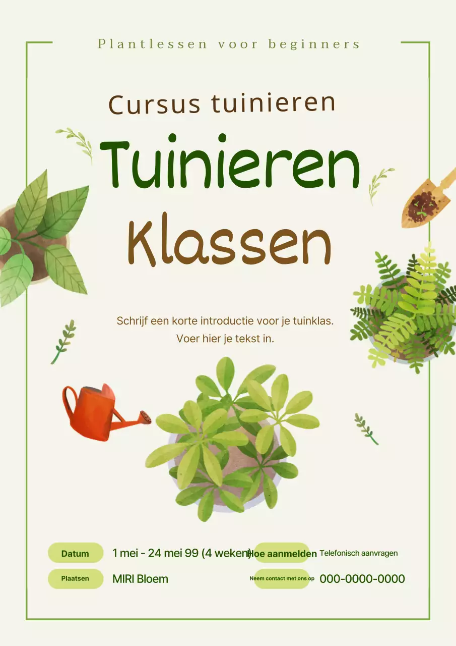 Groene en bruine tuinierlessen promoten
