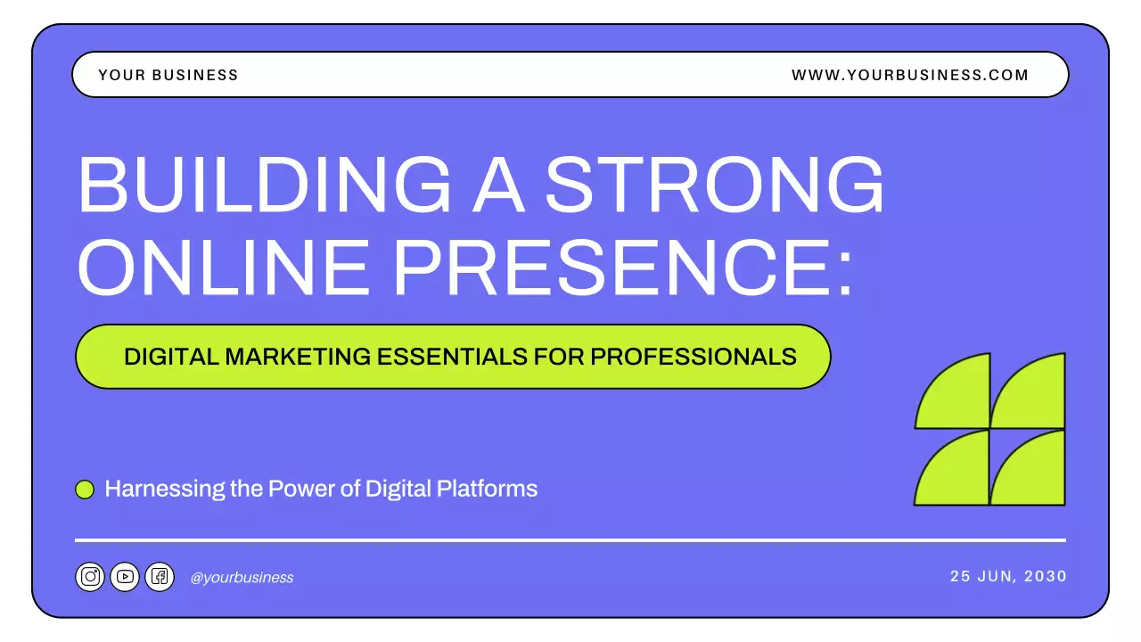 Blue Modern Digital Marketing Guide Presentation