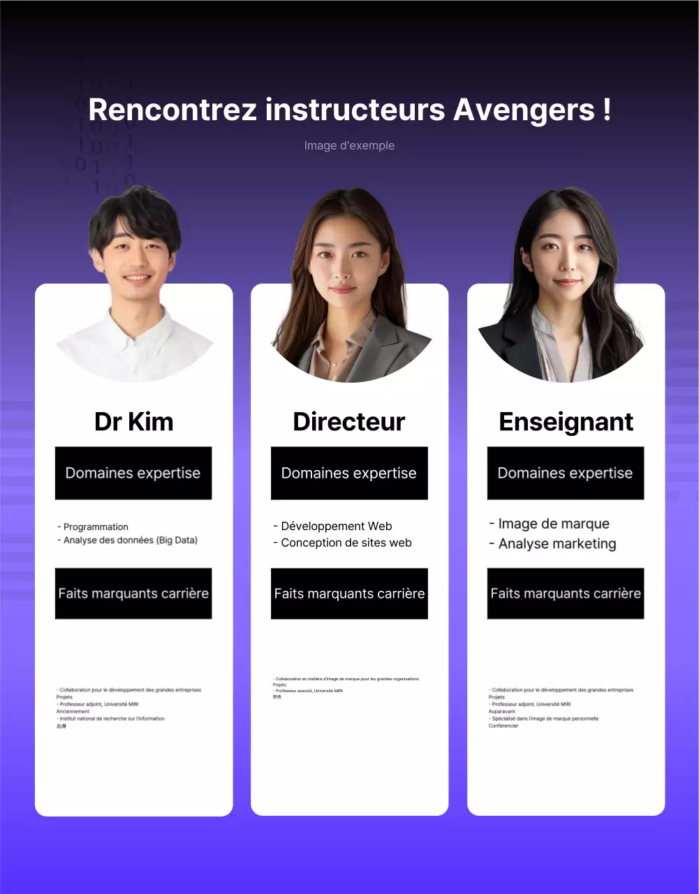 Un simple avis de recrutement de diplômés en violet et noir