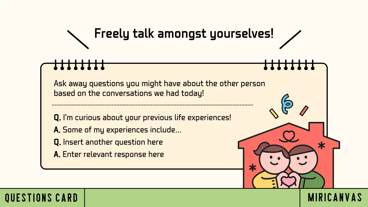 Cute question card presentations from State of the Union and Ivory