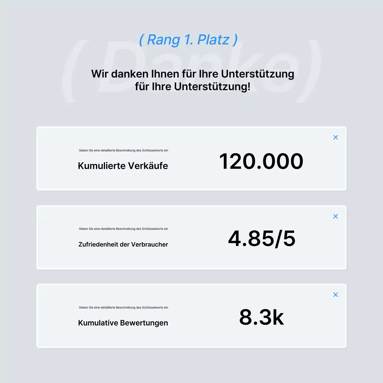 Förderung eines trendigen Mode-Intros in Blau und Weiß