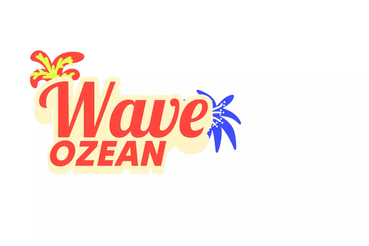 Ein mehrfarbiges englisches Typografiekonzept Surfing Club