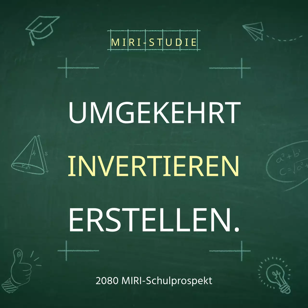 Ein einfacher grün-weißer Schulprospekt