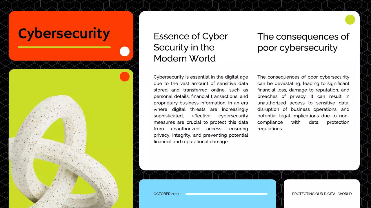 Orange Modern Cybersecurity Presentation