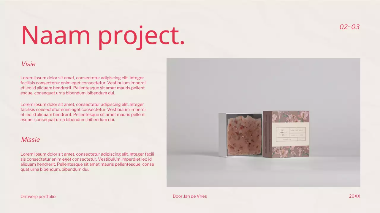 Red trend grafisch ontwerper portfolio