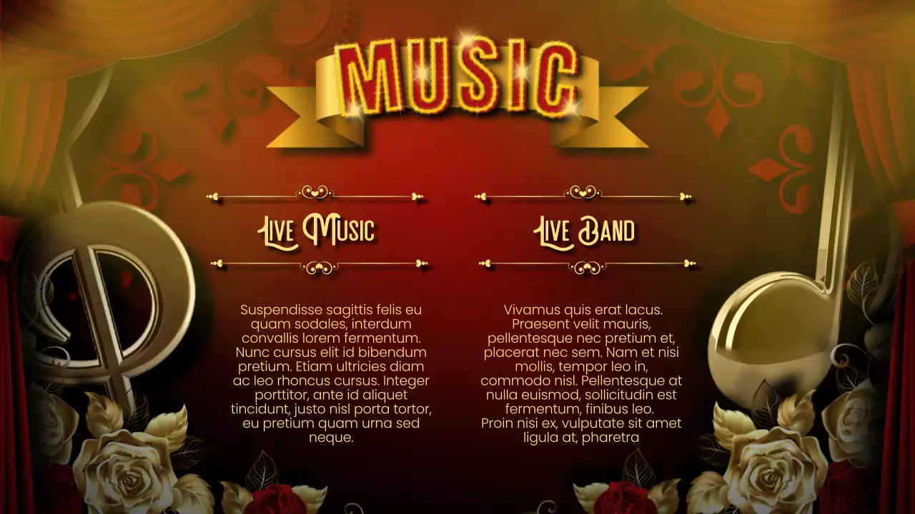 Red Vintage Cabaret Guide Presentation