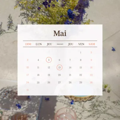 Calendrier de rendez-vous simple en beige et blanc