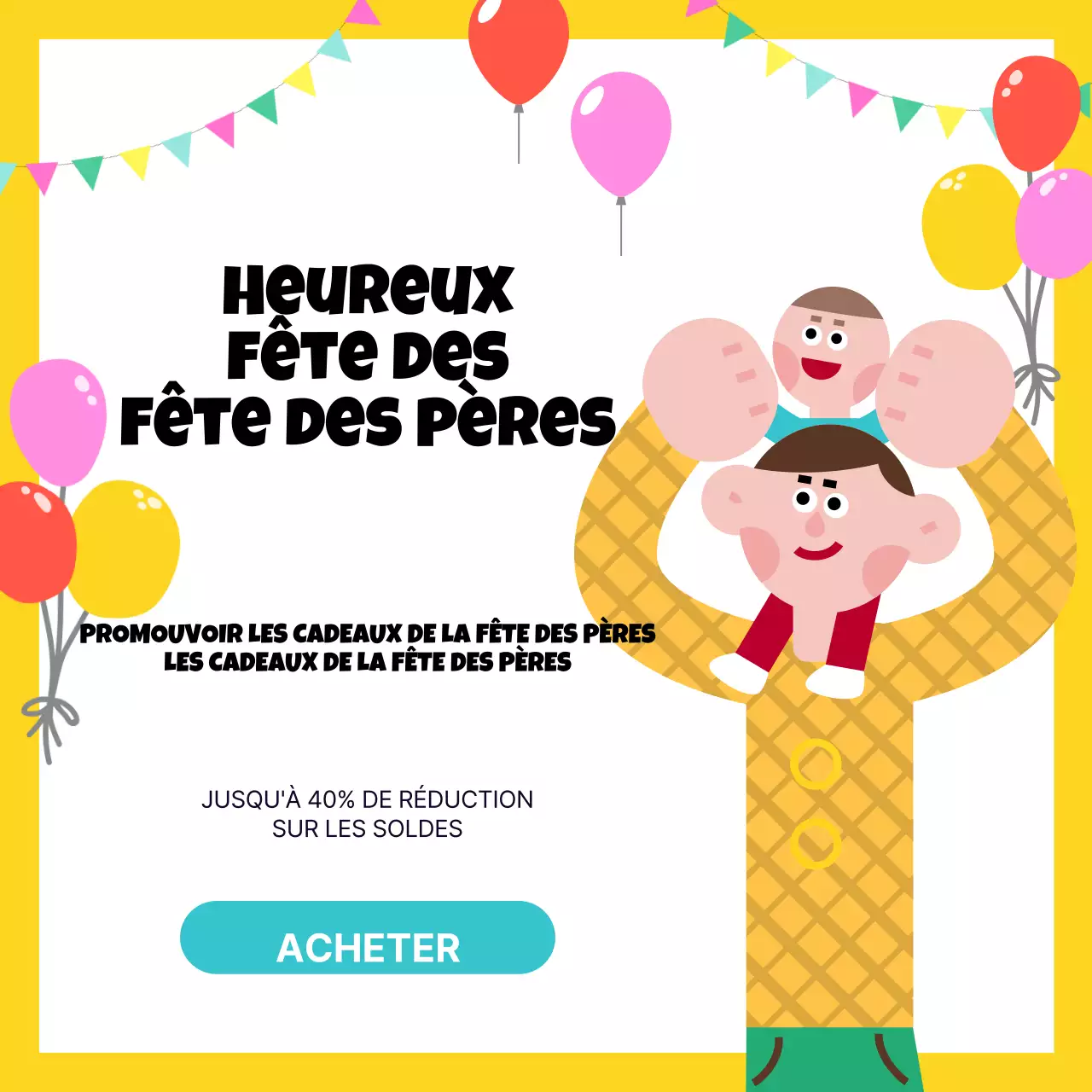 Mignonne annonce de vente jaune