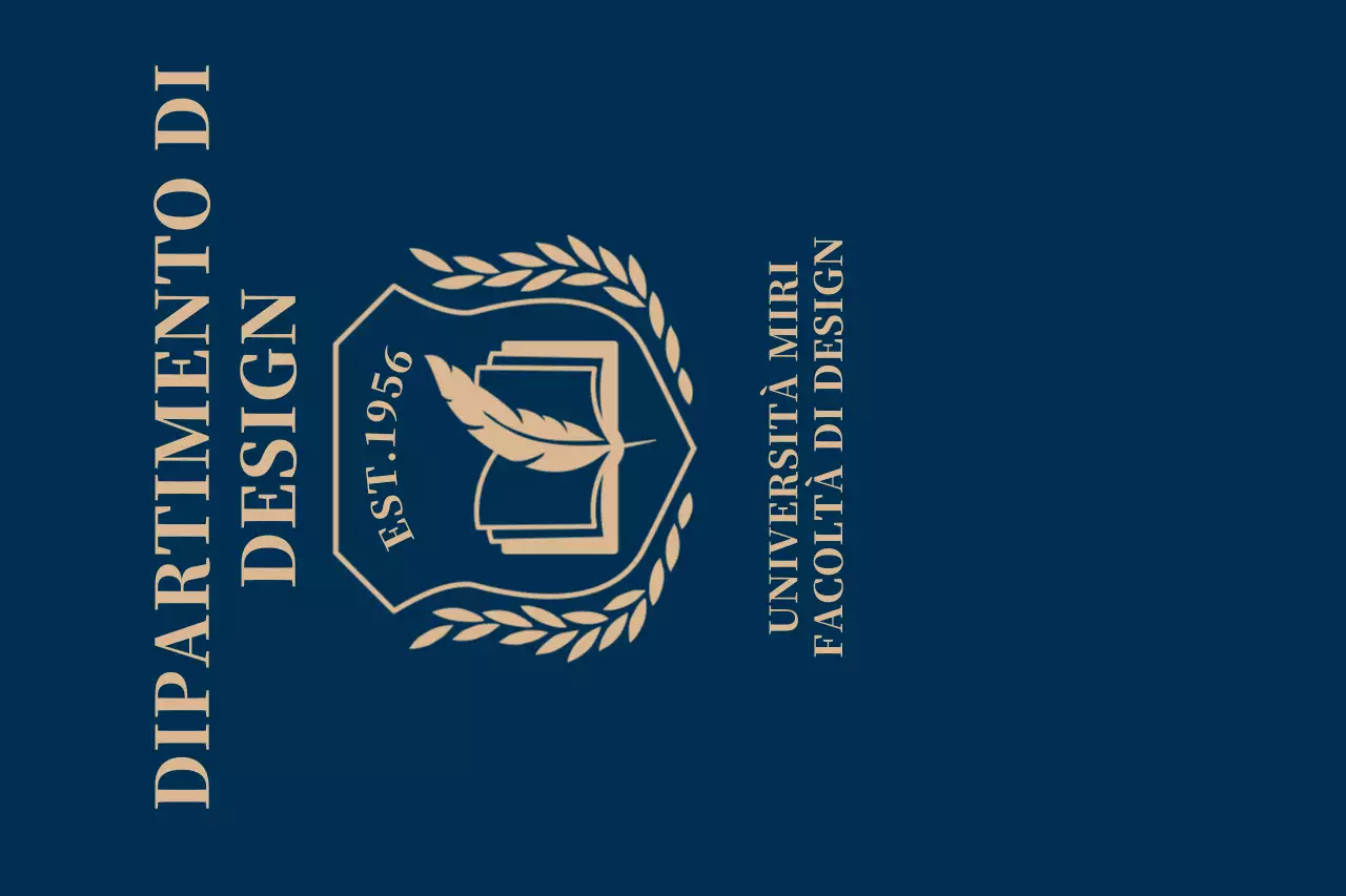 Università colorata con logo della scuola