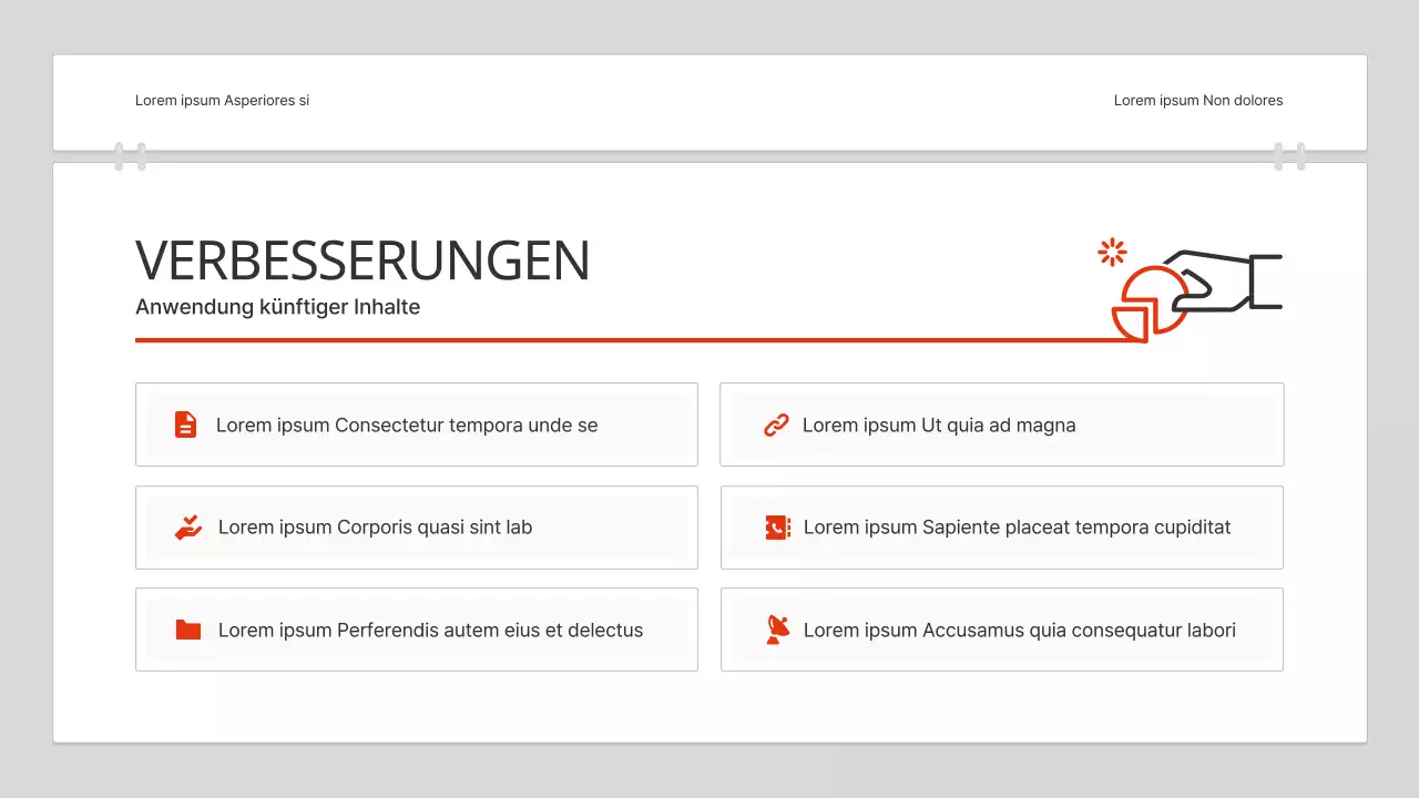 Ein einfacher rot-weißer Bericht zur Inhaltsanalyse