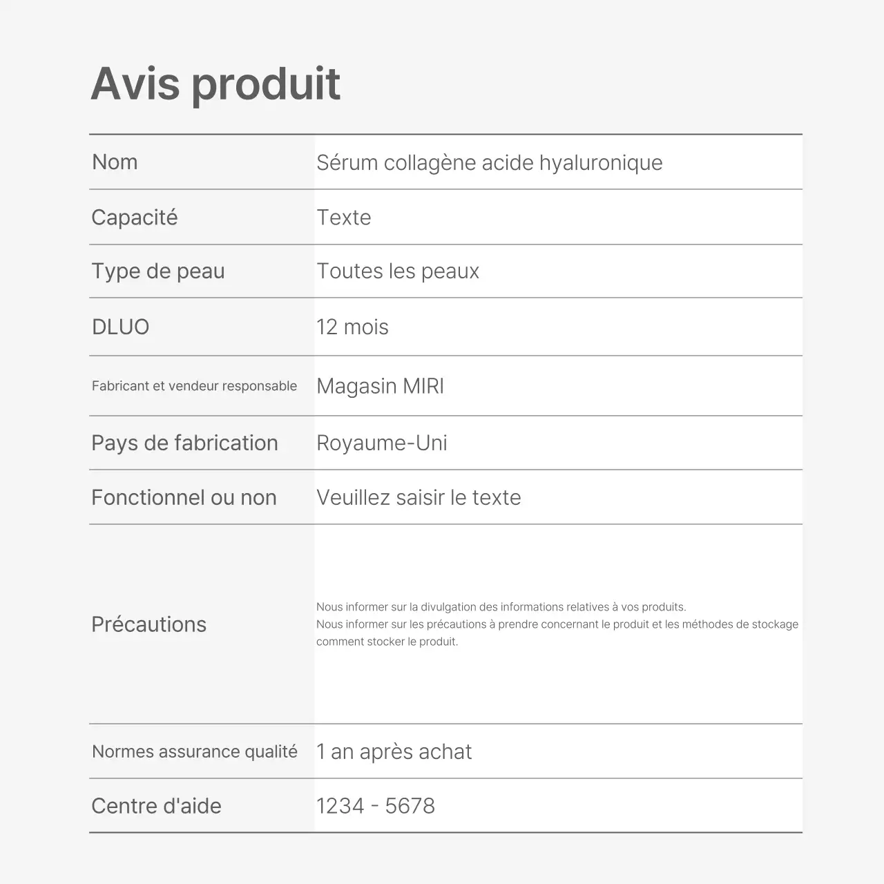 Un centre commercial de mode décoré avec un style simple d'emoji blancs et gris, avec les instructions et précautions nécessaires.