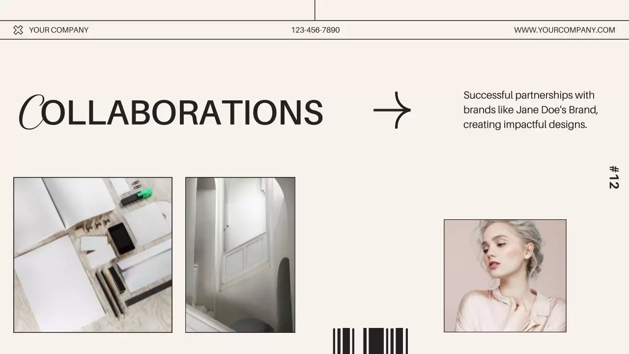 Beige Modern Portfolio Invitation Presentation