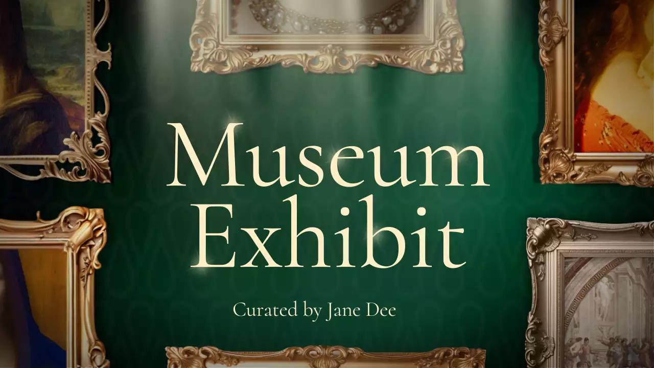 Green Traditional Museum Exhibition Presentation