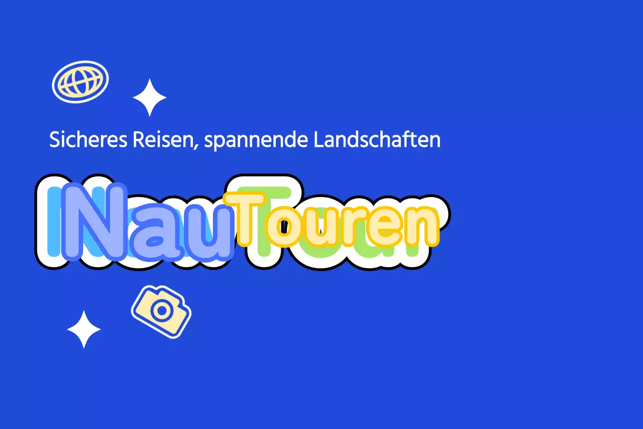 Gestalte einen niedlichen Reiseführer mit einer Vielzahl von Symbolen