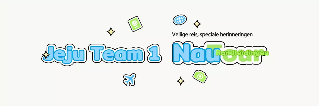 Ontwerp een leuke reisgids met wolken en verschillende pictogrammen